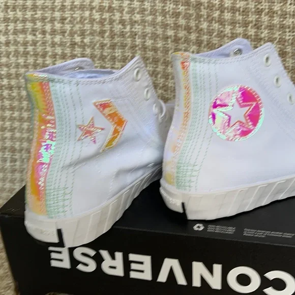 Converse Untitled Hi White/White/Iridescent MEN`S - Picture 14 of 16